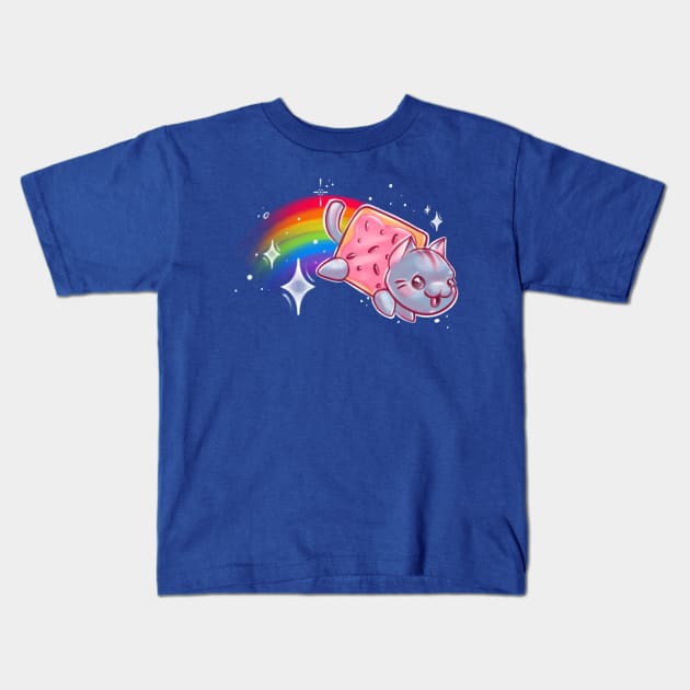 Nyah Cat Kawaii Kids T-Shirt by InkyMcStapleface